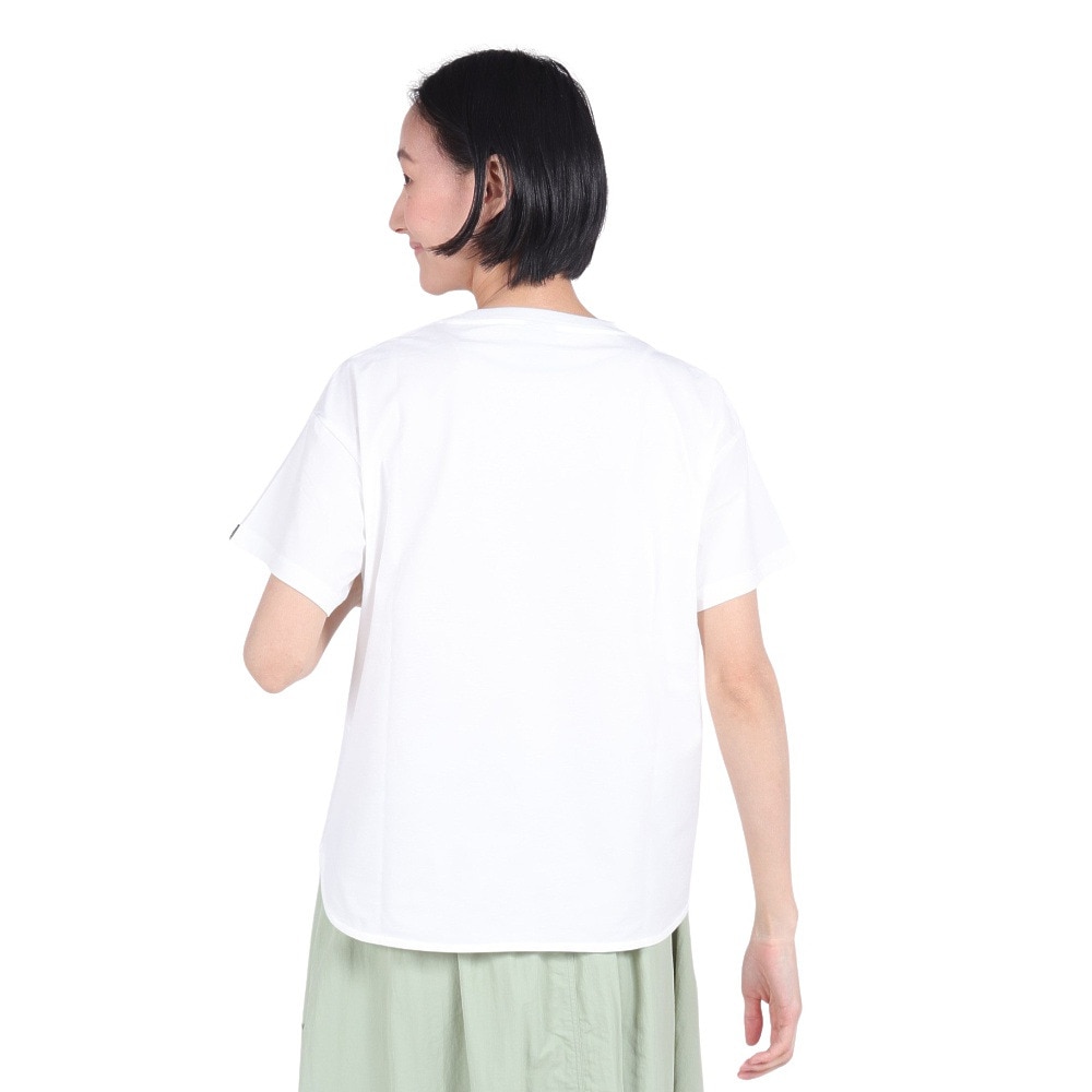 ホールアース（Whole Earth）（レディース）速乾 ストレッチ グラフィックプリント 半袖Tシャツ WE2RDZ21 WHT
