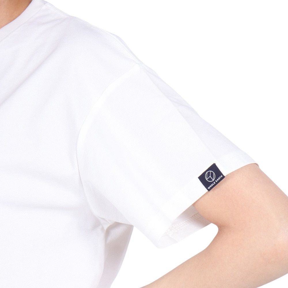 ホールアース（Whole Earth）（レディース）速乾 ストレッチ グラフィックプリント 半袖Tシャツ WE2RDZ21 WHT