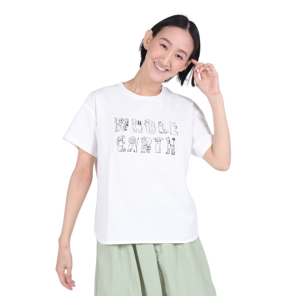 ホールアース（Whole Earth）（レディース）グラフィックプリント 半袖Tシャツ WE2RDZ21 WHT