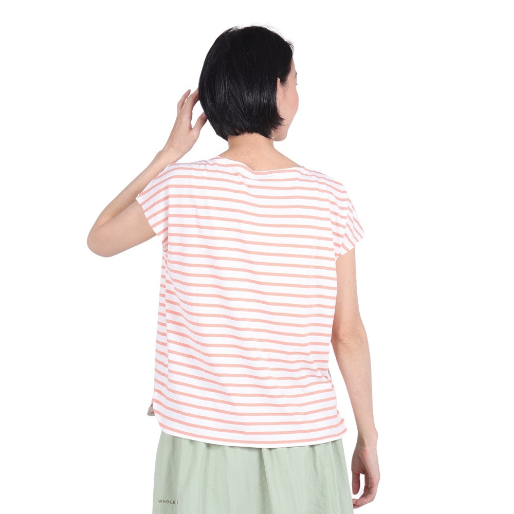 ホールアース（Whole Earth）（レディース）速乾 ストレッチ Y/D ボーダー 半袖Tシャツ WE2RDZ22 CRL