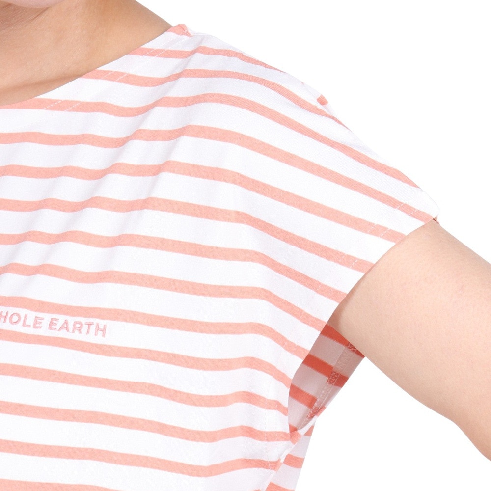 ホールアース（Whole Earth）（レディース）速乾 ストレッチ Y/D ボーダー 半袖Tシャツ WE2RDZ22 CRL