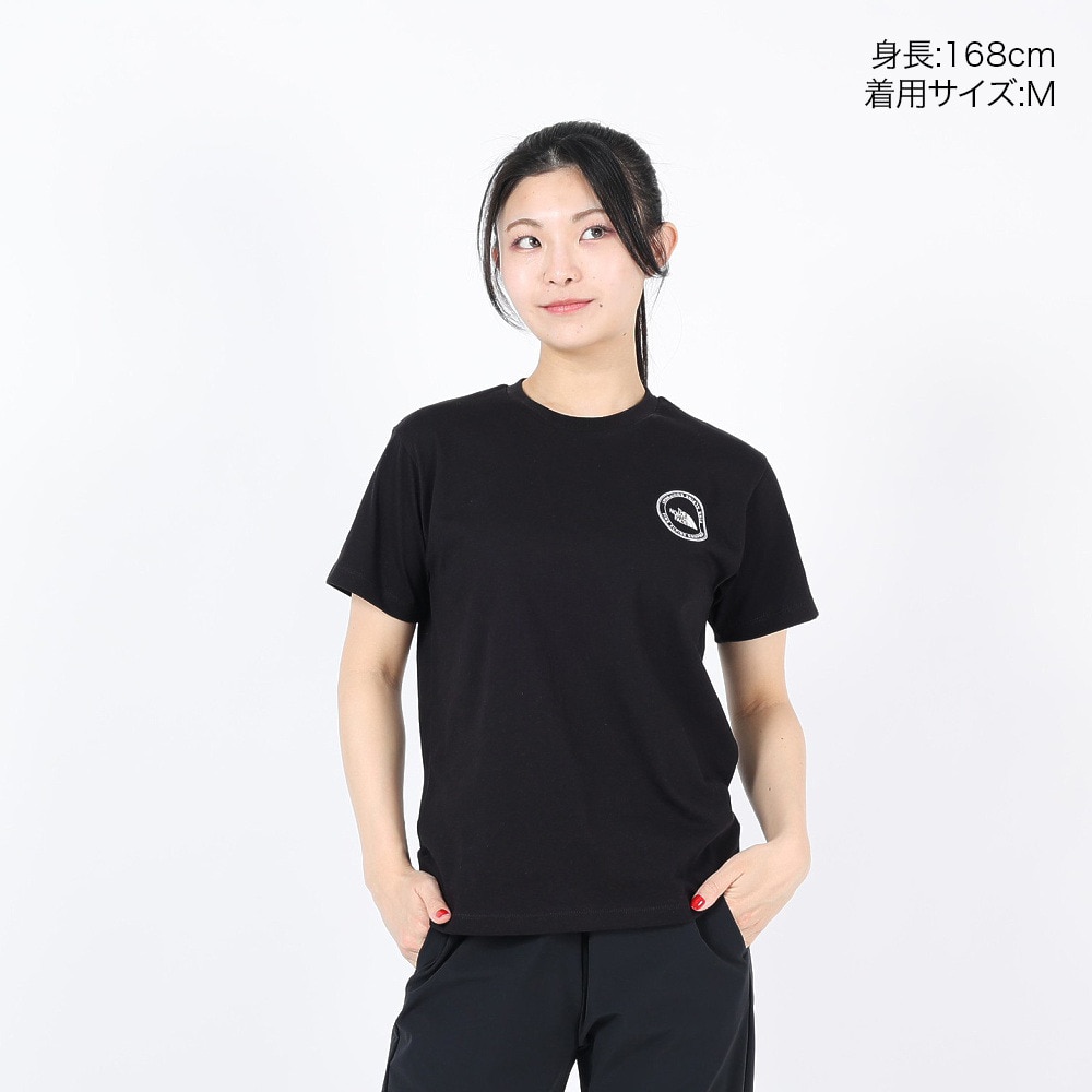 ザ・ノース・フェイス（THE NORTH FACE）（レディース）Tシャツ 半袖 SIMPLE LOGO シンプルロゴ NTW32442X 黒 ブラック