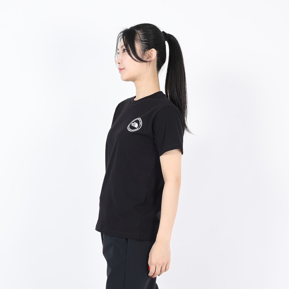 ザ・ノース・フェイス（THE NORTH FACE）（レディース）Tシャツ 半袖 SIMPLE LOGO シンプルロゴ NTW32442X 黒 ブラック