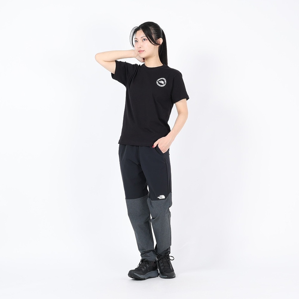 ザ・ノース・フェイス（THE NORTH FACE）（レディース）Tシャツ 半袖 SIMPLE LOGO シンプルロゴ NTW32442X 黒 ブラック