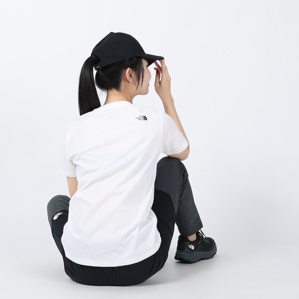 ザ・ノース・フェイス（THE NORTH FACE）（レディース）Tシャツ 半袖 SIMPLE LOGO シンプルロゴ NTW32442X 白 ホワイト