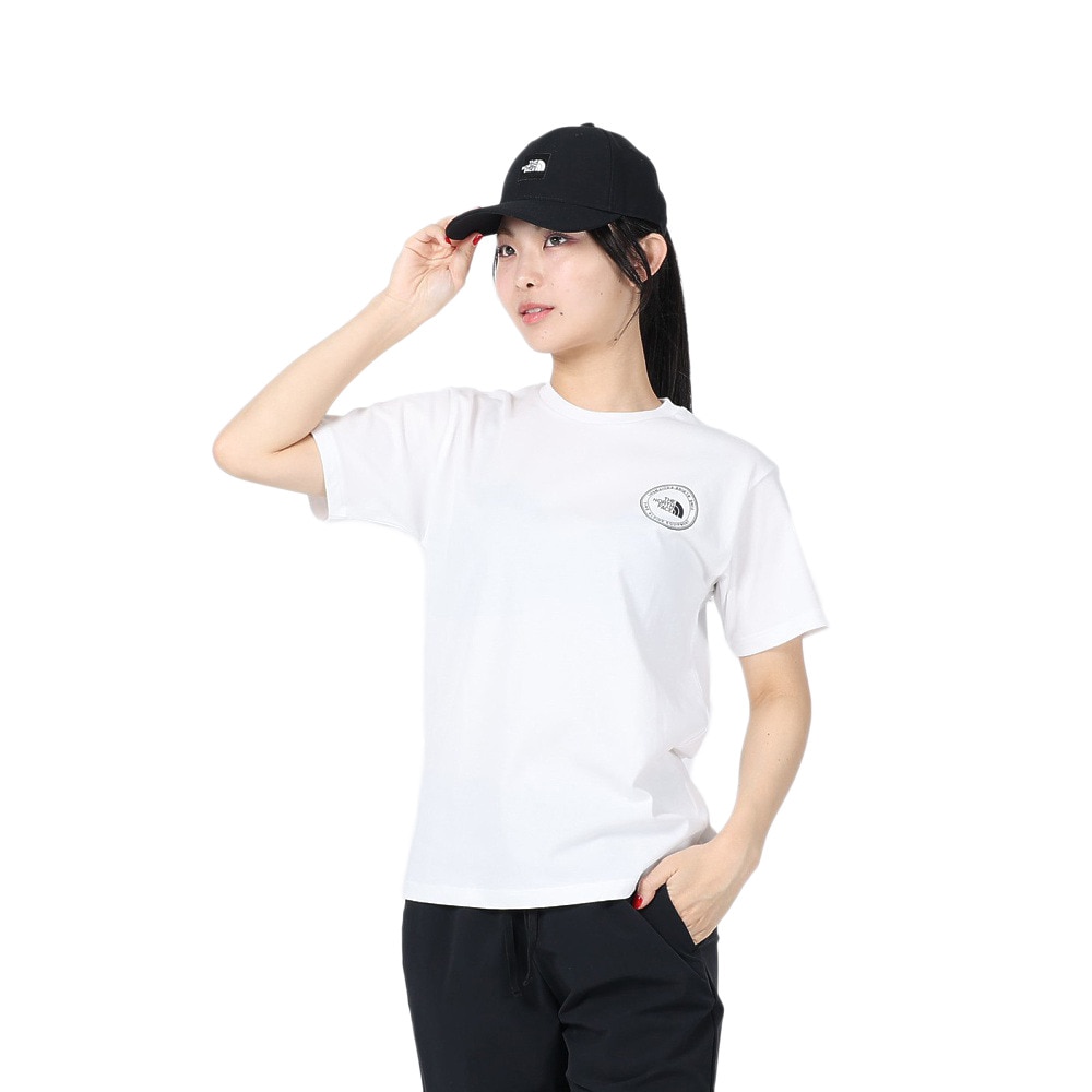 ザ・ノース・フェイス（THE NORTH FACE）（レディース）Tシャツ 半袖 SIMPLE LOGO シンプルロゴ NTW32442X 白 ホワイト