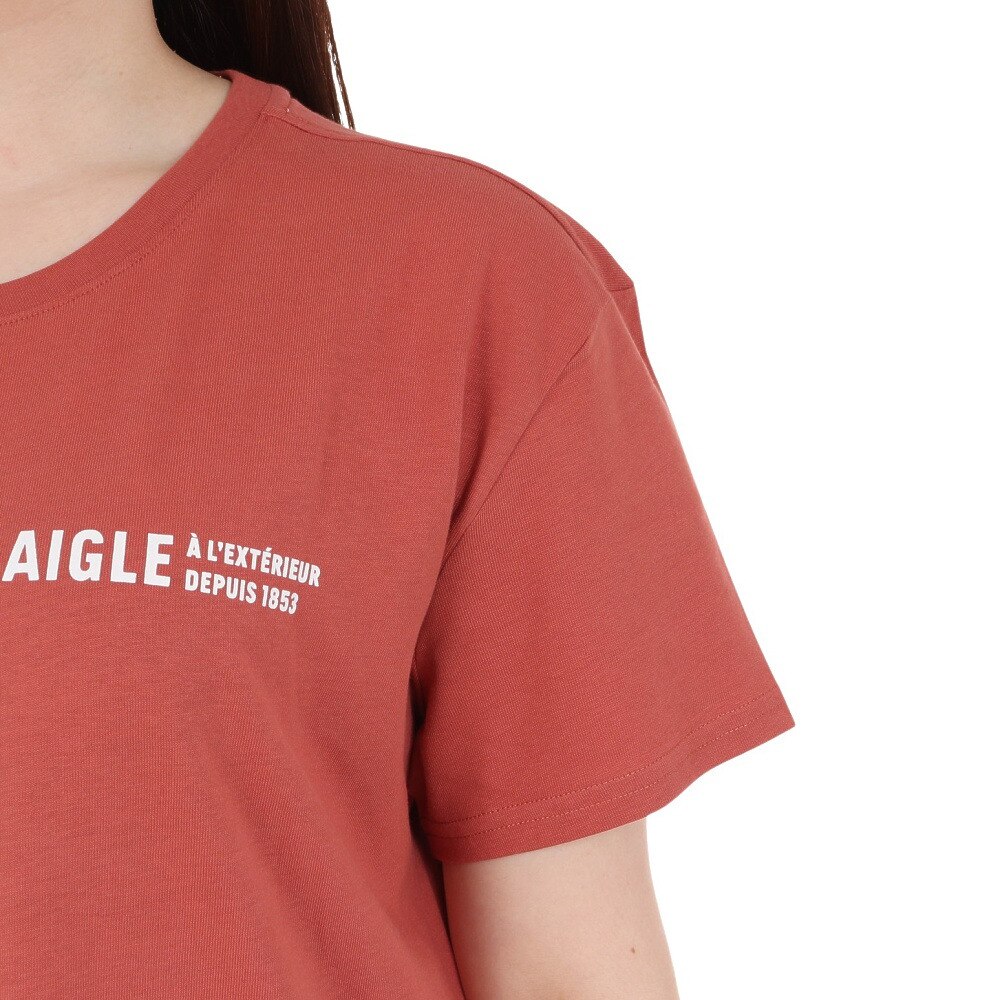 エーグル（AIGLE）（レディース）クルーネック ロゴ 半袖Tシャツ ZTFAV75-002