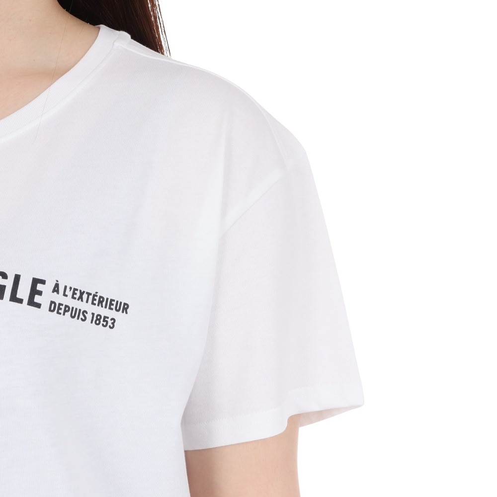 エーグル（AIGLE）（レディース）クルーネック ロゴ 半袖Tシャツ ZTFAV75-004