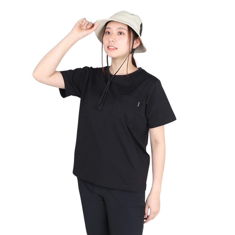 ザ・ノース・フェイス（THE NORTH FACE）（レディース）半袖 エアリーポケットTシャツ NTW12447 K