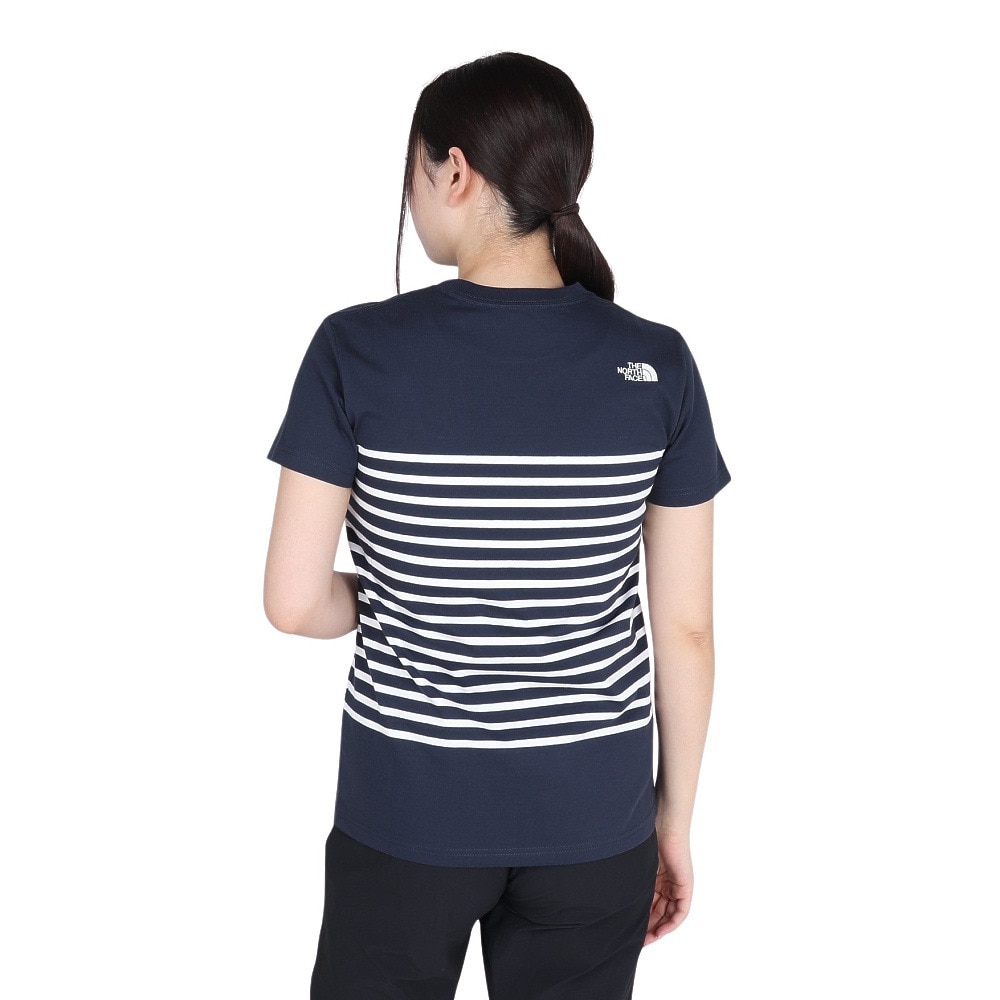 ザ・ノース・フェイス（THE NORTH FACE）（レディース）半袖Tシャツ ショートスリーブ パネルボーダーTシャツ NTW32406 UN