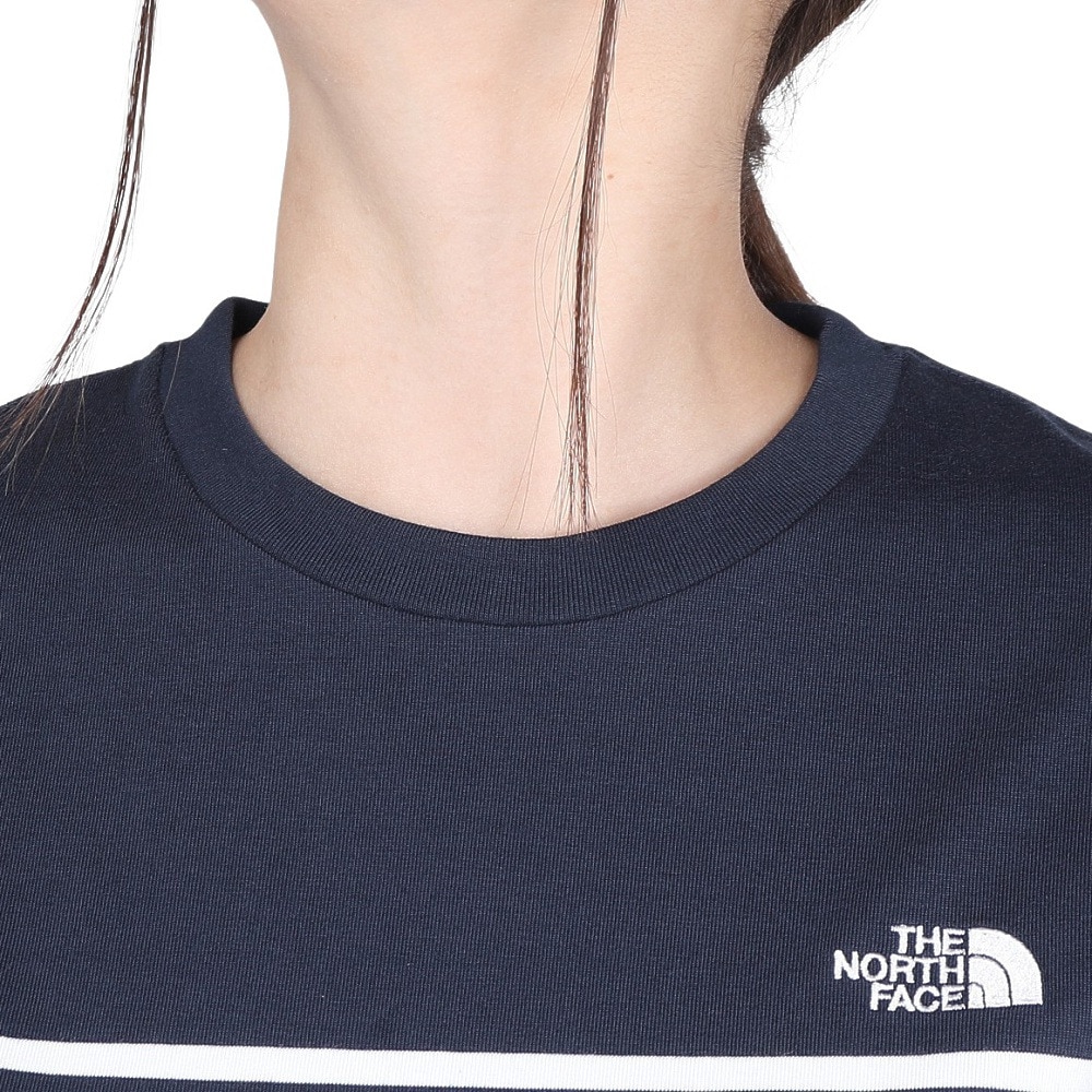 ザ・ノース・フェイス（THE NORTH FACE）（レディース）半袖Tシャツ ショートスリーブ パネルボーダーTシャツ NTW32406 UN
