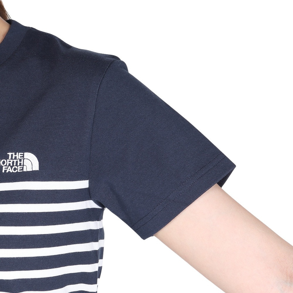 ザ・ノース・フェイス（THE NORTH FACE）（レディース）半袖Tシャツ ショートスリーブ パネルボーダーTシャツ NTW32406 UN