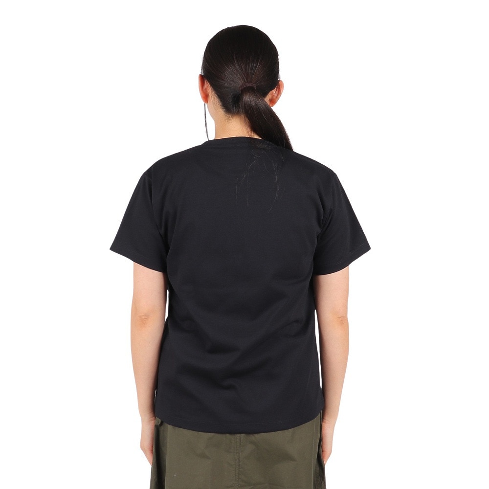 ザ・ノース・フェイス（THE NORTH FACE）（レディース）Tシャツ 半袖 SMALL BOX LG スモールボックスロゴ NTW32445 黒 ブラック