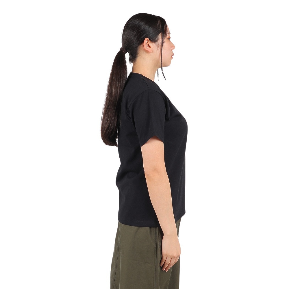 ザ・ノース・フェイス（THE NORTH FACE）（レディース）Tシャツ 半袖 SMALL BOX LG スモールボックスロゴ NTW32445 黒 ブラック