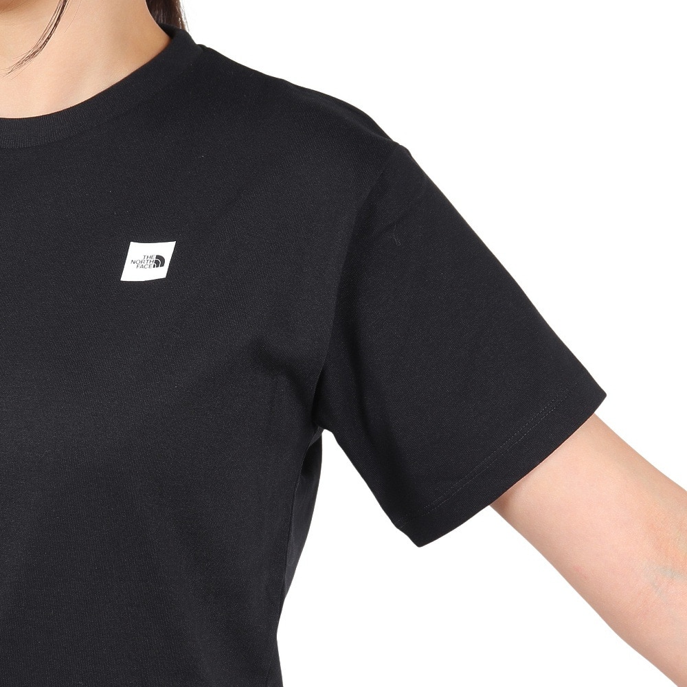 ノースフェイス（THE NORTH FACE）（レディース）Tシャツ 半袖 SMALL BOX LG スモールボックスロゴ NTW32445 黒 ブラック