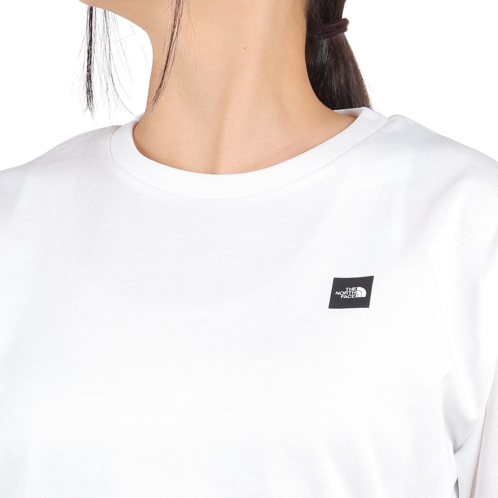 ザ・ノース・フェイス（THE NORTH FACE）（レディース）Tシャツ 半袖 SMALL BOX LG スモールボックスロゴ NTW32445 白 ホワイト