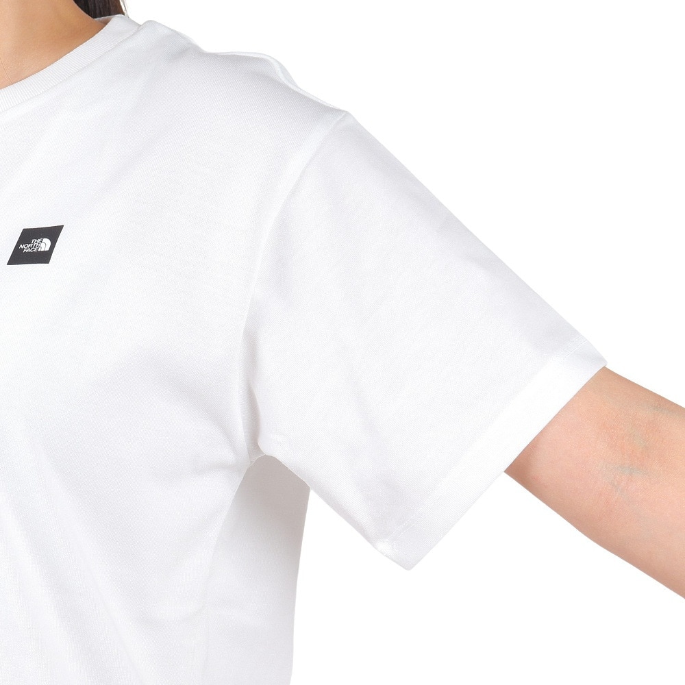 ザ・ノース・フェイス（THE NORTH FACE）（レディース）Tシャツ 半袖 SMALL BOX LG スモールボックスロゴ NTW32445 白 ホワイト