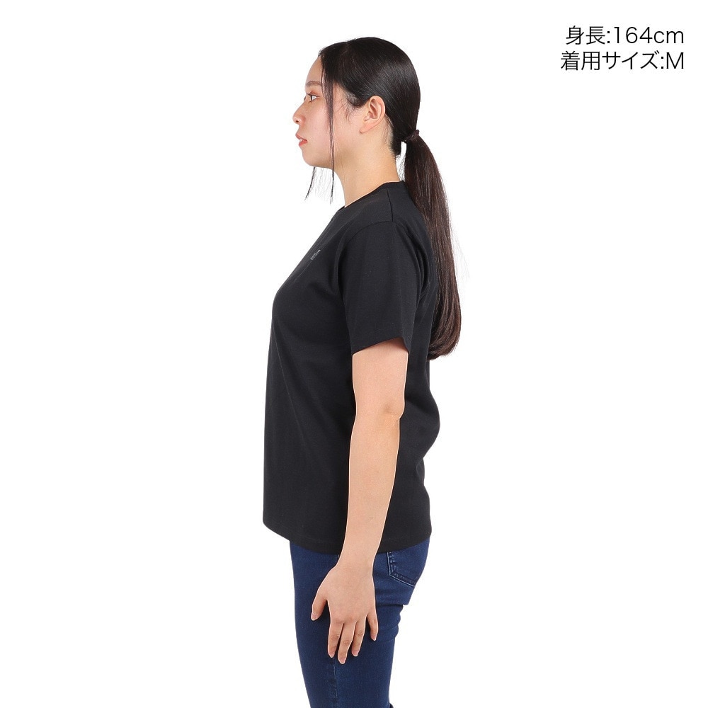 ザ・ノース・フェイス（THE NORTH FACE）（レディース）Tシャツ 半袖 BANDANA SQ LG スクエアロゴ NTW32446 黒 ブラック