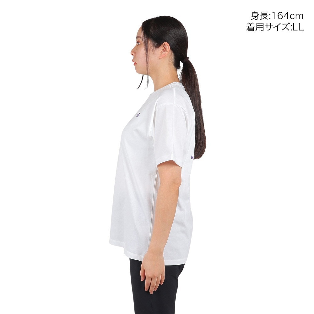 ノースフェイス（THE NORTH FACE）（レディース）Tシャツ 半袖 BANDANA SQ LG スクエアロゴ NTW32446 白 ホワイト