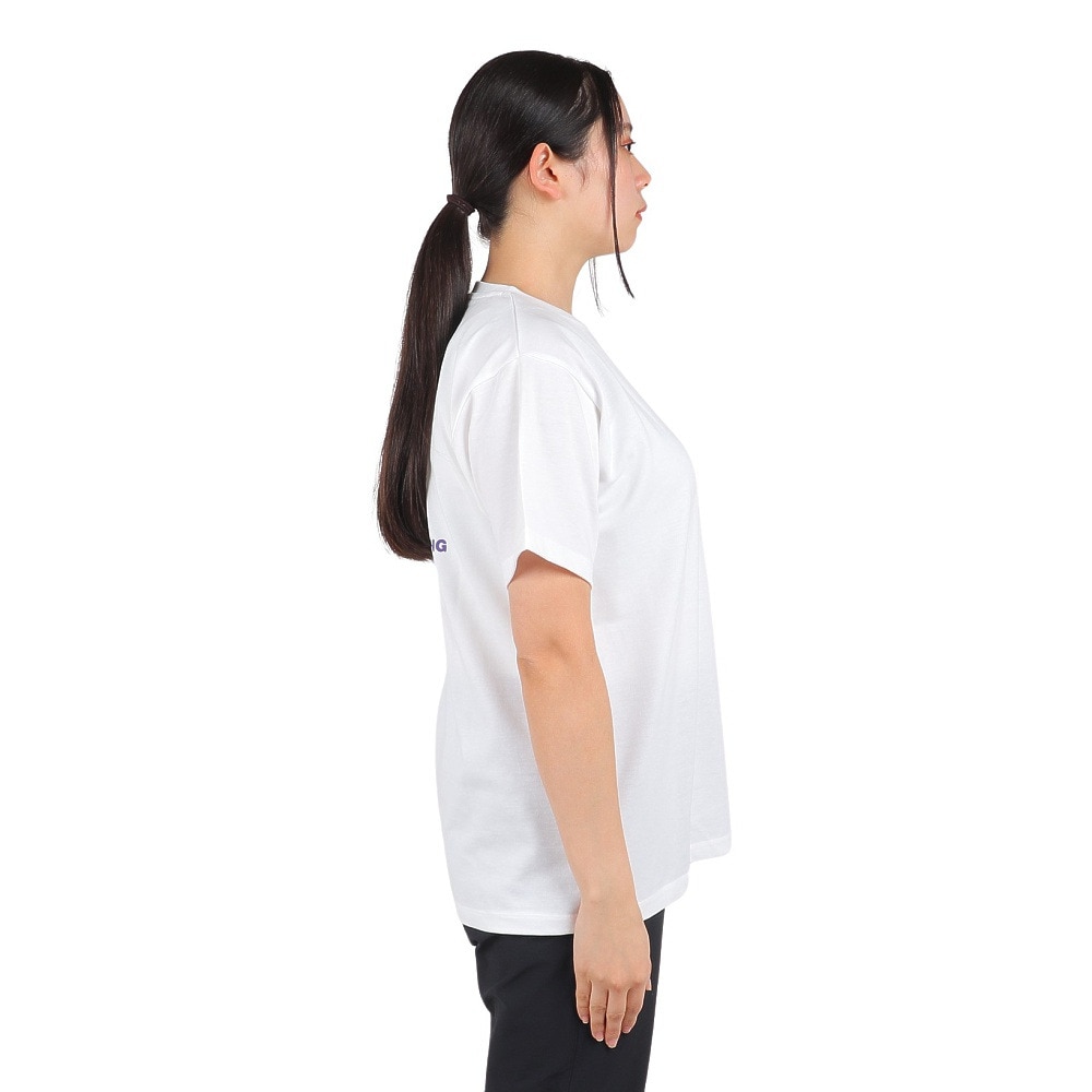ザ・ノース・フェイス（THE NORTH FACE）（レディース）Tシャツ 半袖 BANDANA SQ LG スクエアロゴ NTW32446 白 ホワイト