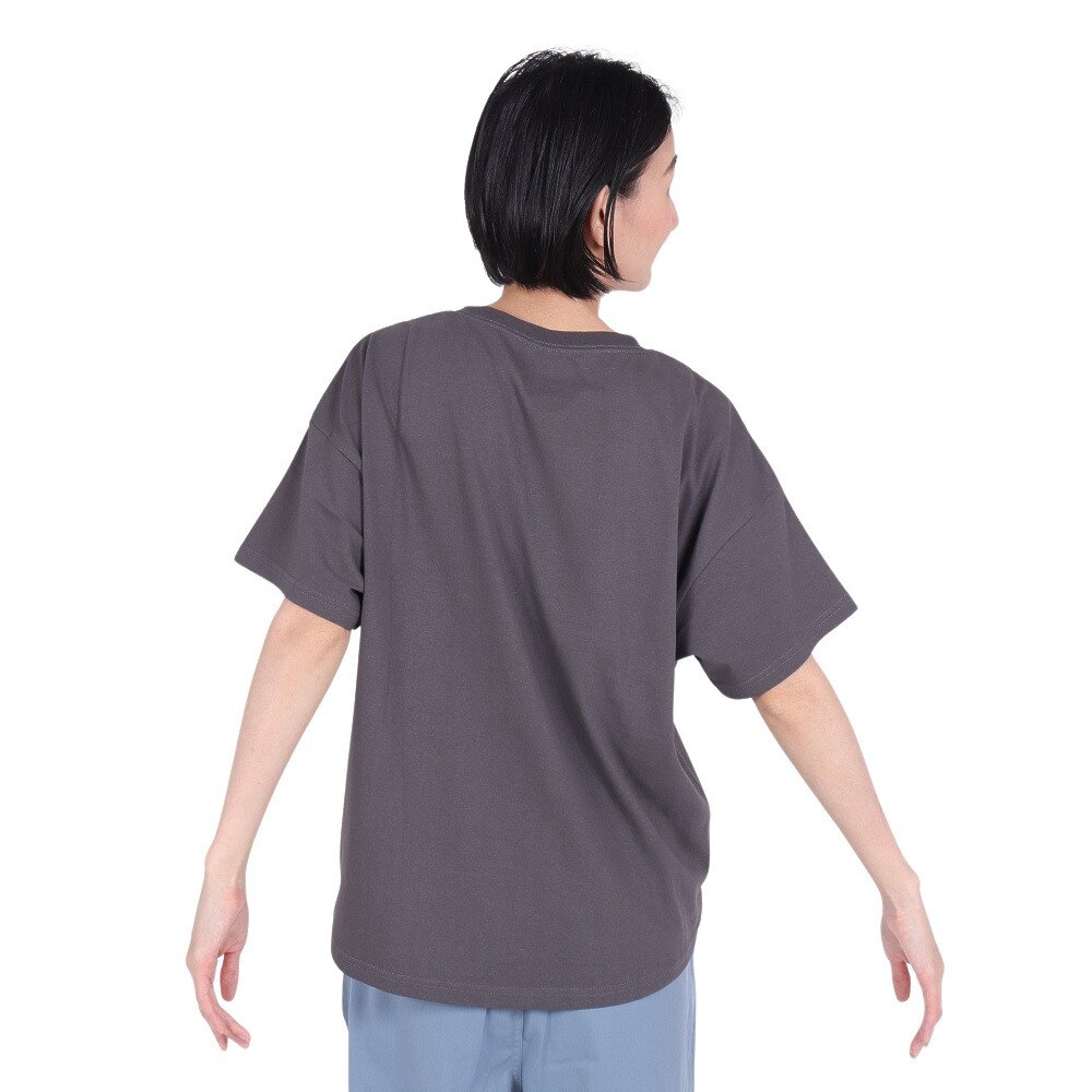 クリフメイヤー（KRIFF MAYER）（レディース）接触冷感 吸水速乾 半袖 ウェットプロテクト ユル Tシャツ ロゴ 2347880LX:17:CHARCOAL チャコール
