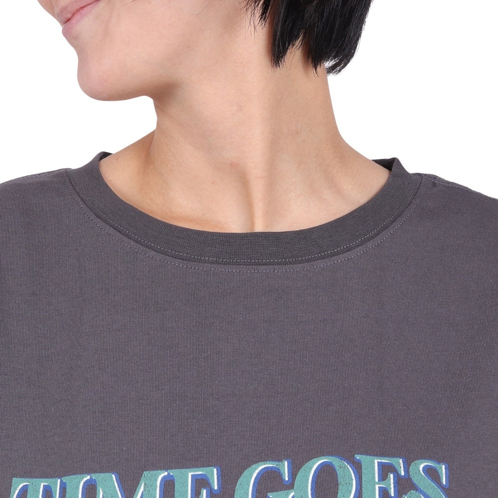 クリフメイヤー（KRIFF MAYER）（レディース）接触冷感 吸水速乾 半袖 ウェットプロテクト ユル Tシャツ ロゴ 2347880LX:17:CHARCOAL チャコール