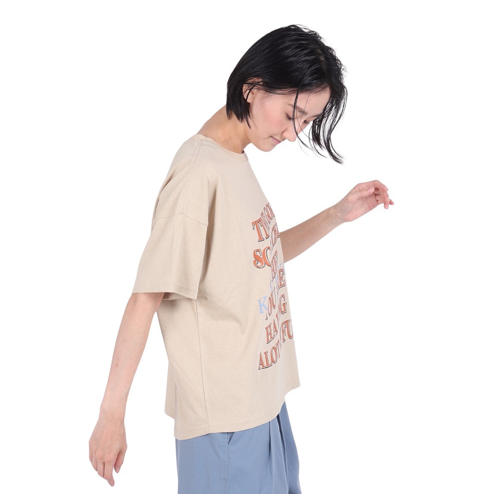 クリフメイヤー（KRIFF MAYER）（レディース）接触冷感 吸水速乾 半袖 ウェットプロテクト ユル Tシャツ ロゴ 2347880LX:20:BEIGE ベージュ