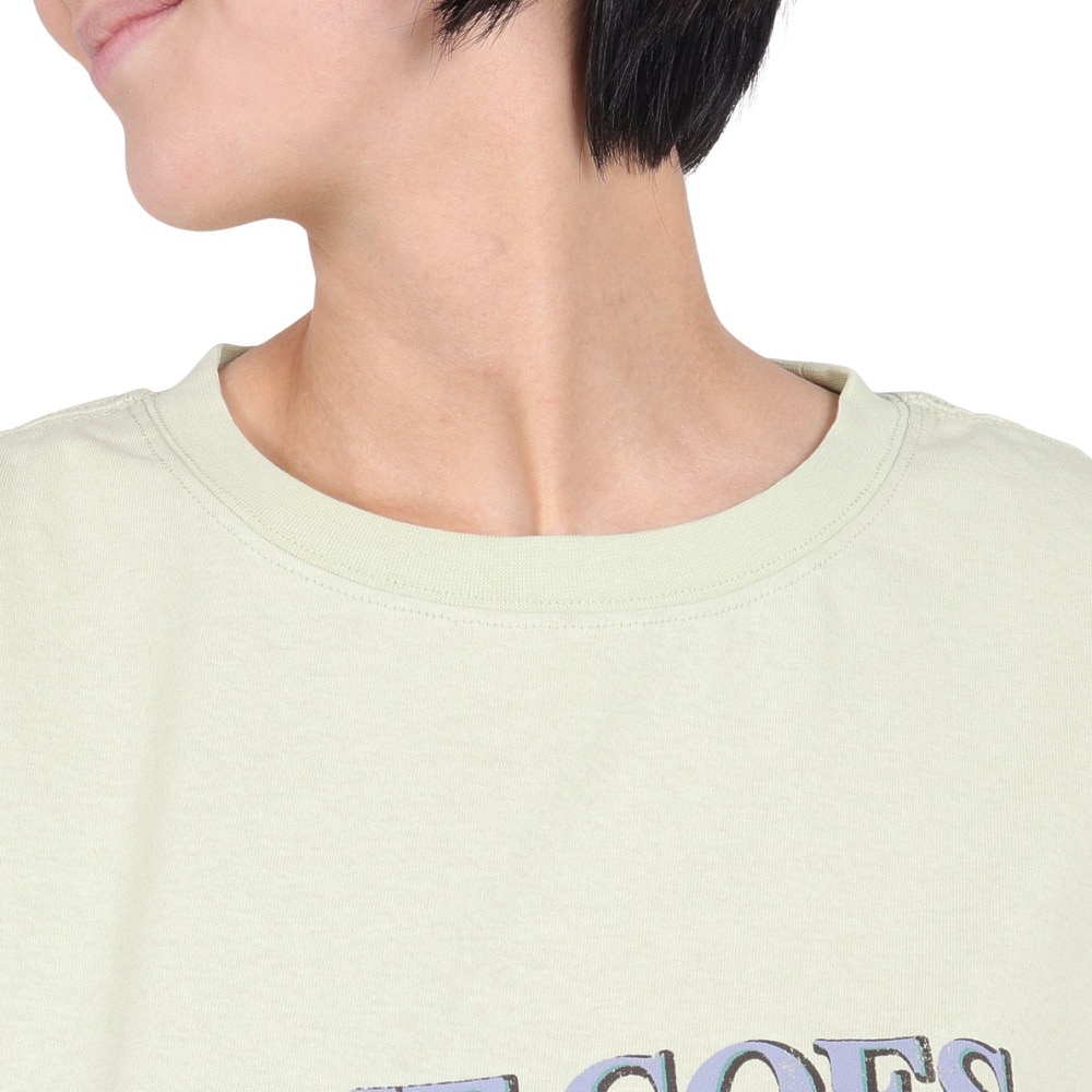 クリフメイヤー（KRIFF MAYER）（レディース）接触冷感 吸水速乾 半袖 ウェットプロテクト ユル Tシャツ ロゴ 2347880LX:64:L/GREEN グリーン