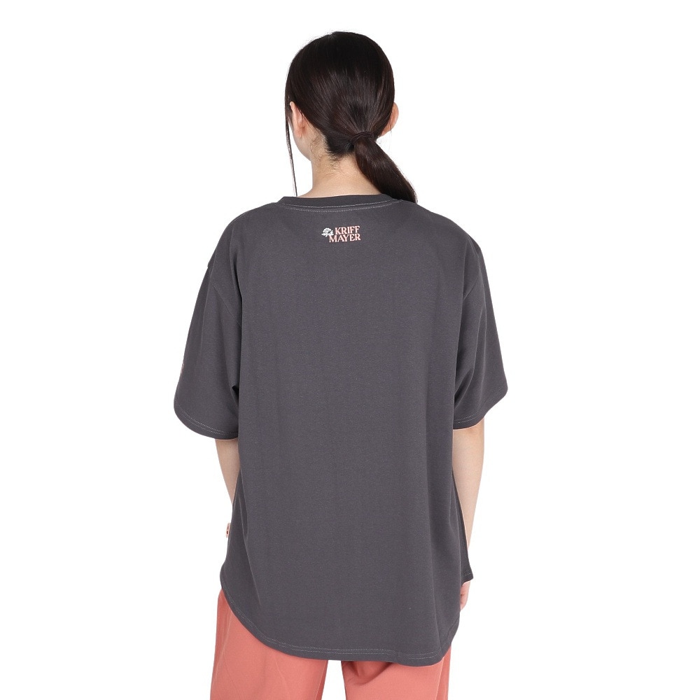 クリフメイヤー（KRIFF MAYER）（レディース）接触冷感 吸水速乾 半袖 ウェットプロテクト Aライン Tシャツ 花 2347881LX:17:CHARCOAL チャコール