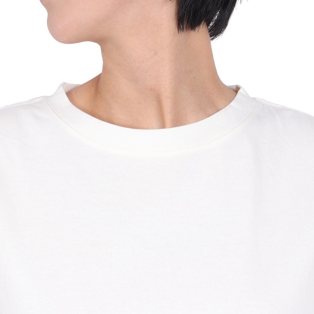 クリフメイヤー（KRIFF MAYER）（レディース）接触冷感 吸水速乾 半袖 ウェットプロテクト Aライン Tシャツ 花 2347881LX:5:OFF オフホワイト