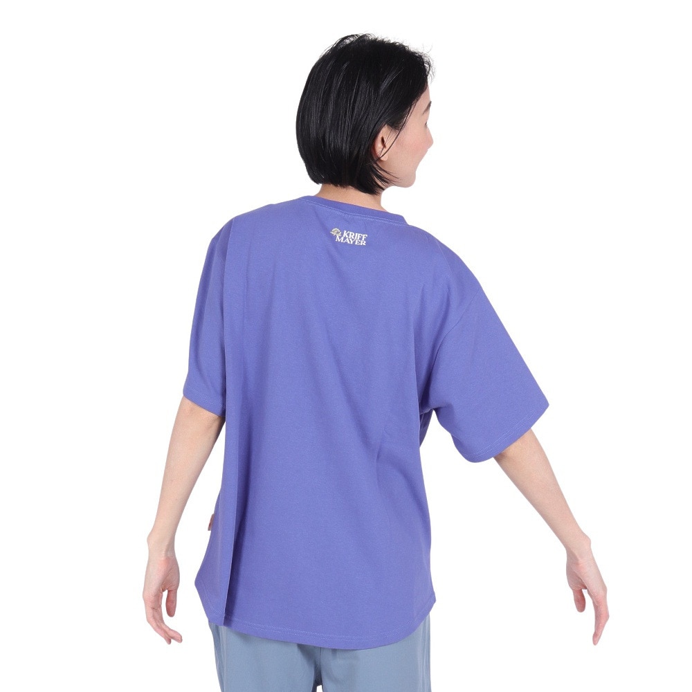 クリフメイヤー（KRIFF MAYER）（レディース）接触冷感 吸水速乾 半袖 ウェットプロテクト Aライン Tシャツ 花 2347881LX:88:LAVENDER ラベンダー