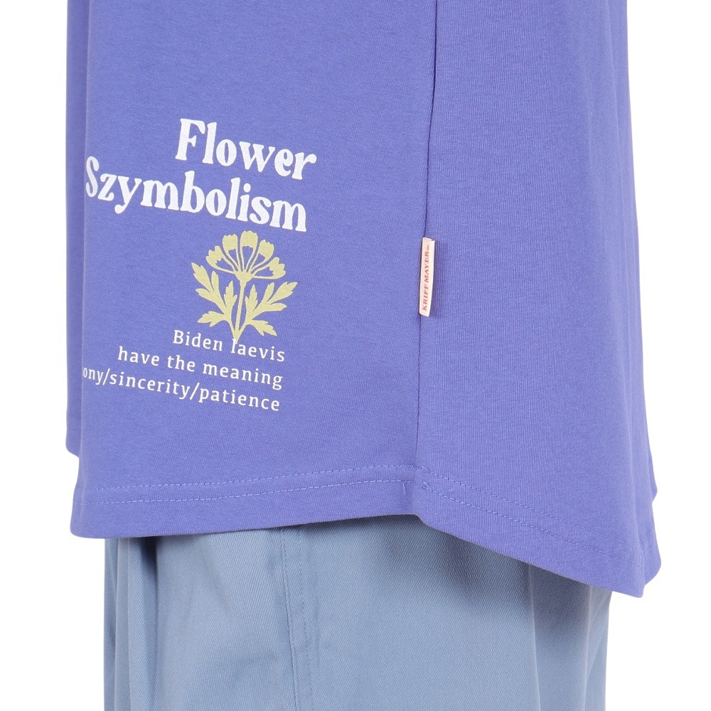 クリフメイヤー（KRIFF MAYER）（レディース）接触冷感 吸水速乾 半袖 ウェットプロテクト Aライン Tシャツ 花 2347881LX:88:LAVENDER ラベンダー