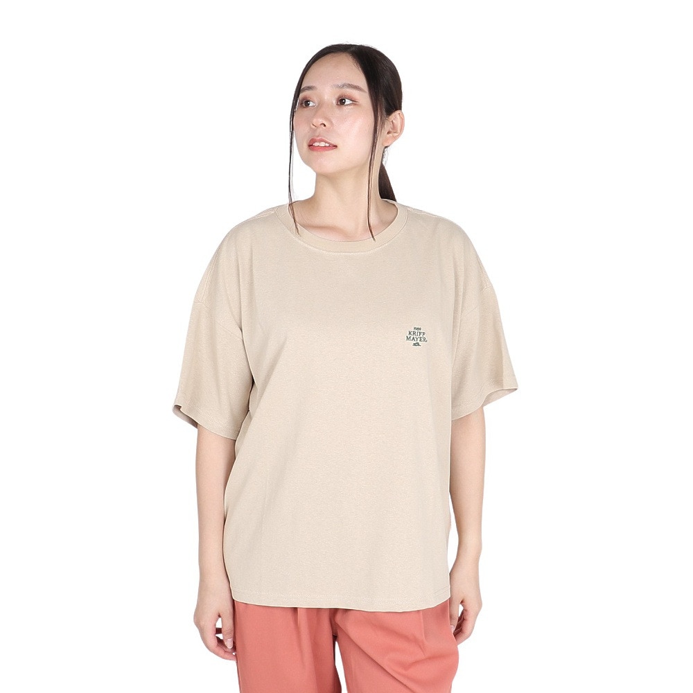クリフメイヤー（KRIFF MAYER）（レディース）ウエットプロテクト 半袖Tシャツ ワンポイント 2347882LX:20:BEIGE