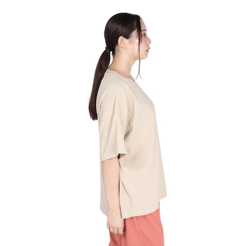 クリフメイヤー（KRIFF MAYER）（レディース）ウエットプロテクト 半袖Tシャツ ワンポイント 2347882LX:20:BEIGE