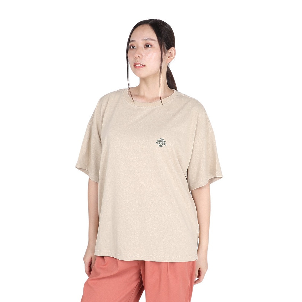 クリフメイヤー（KRIFF MAYER）（レディース）ウエットプロテクト 半袖Tシャツ ワンポイント 2347882LX:20:BEIGE