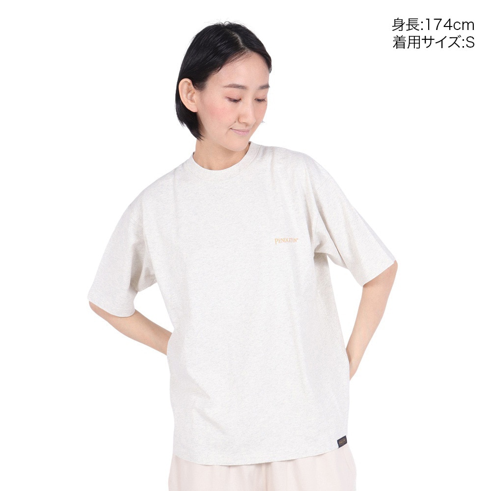 ペンドルトン（PENDLETON）（レディース）半袖 ショートスリーブ バックプリント Tシャツ 19802380 AGR