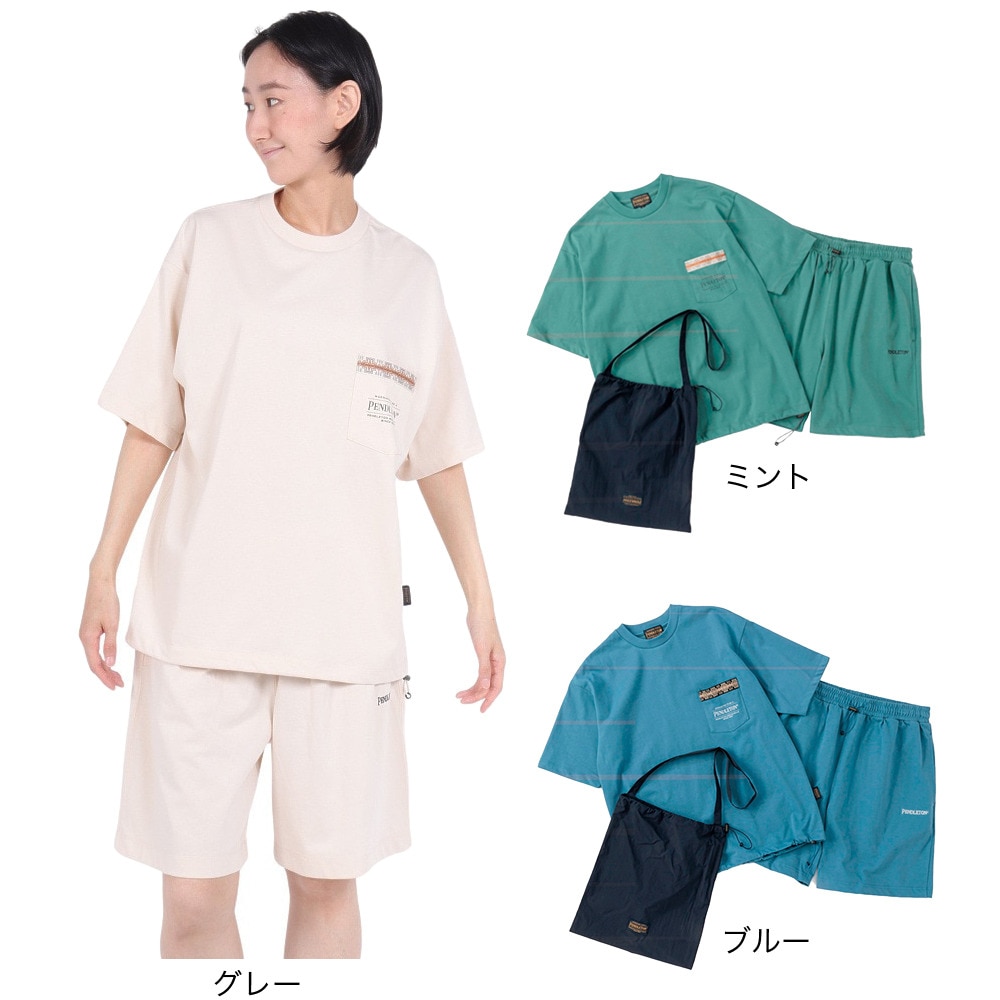 ペンドルトン（PENDLETON）（レディース）半袖Tシャツ Plating Jsetup 19802385 MNT 上下セット