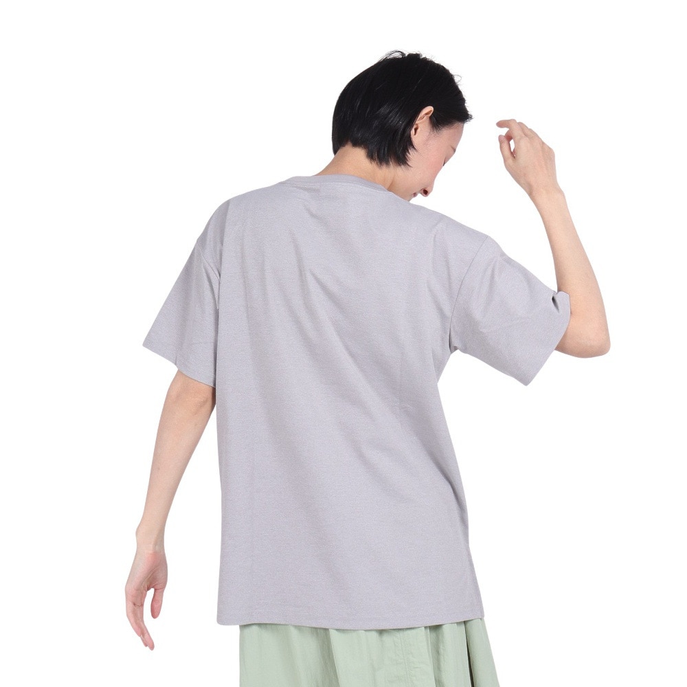 ホールアース（Whole Earth）（レディース）速乾 ストレッチ グラフィック 半袖Tシャツ WE2RDZ23 GRY