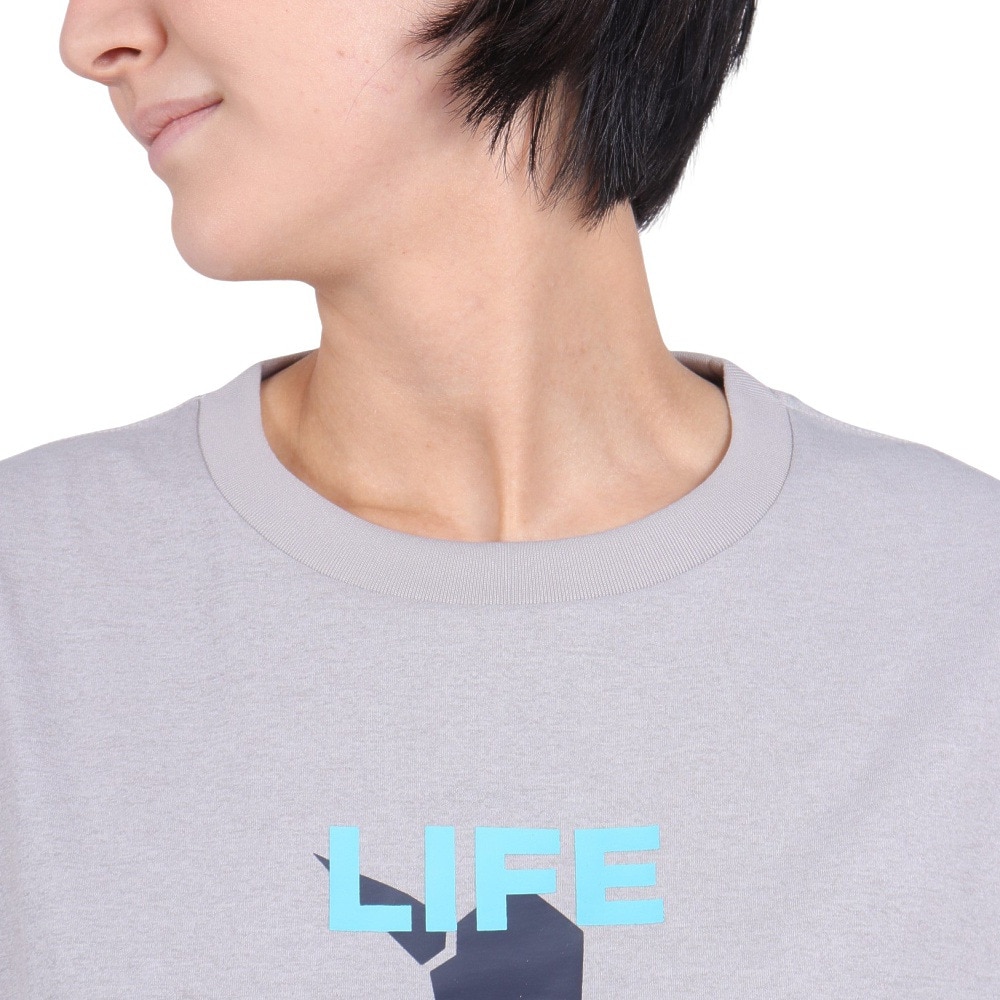 ホールアース（Whole Earth）（レディース）速乾 ストレッチ グラフィック 半袖Tシャツ WE2RDZ23 GRY