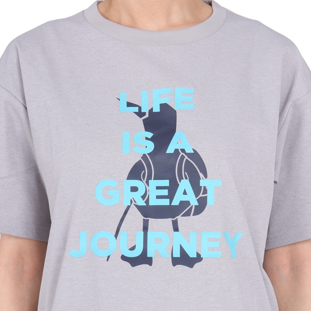 ホールアース（Whole Earth）（レディース）速乾 ストレッチ グラフィック 半袖Tシャツ WE2RDZ23 GRY