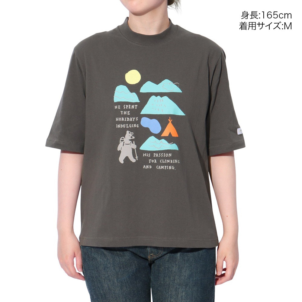 クリフメイヤー（KRIFF MAYER）（レディース）半袖Tシャツ プリント W2447878X17:CHARCOAL