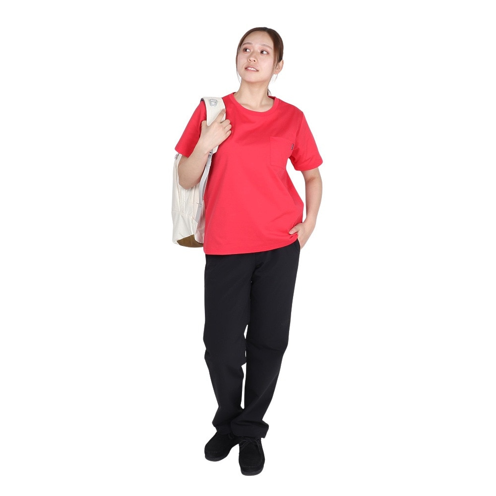 ザ・ノース・フェイス（THE NORTH FACE）（レディース）半袖Tシャツ ショートスリーブエアリーポケットティー NTW12447 HI ピンク