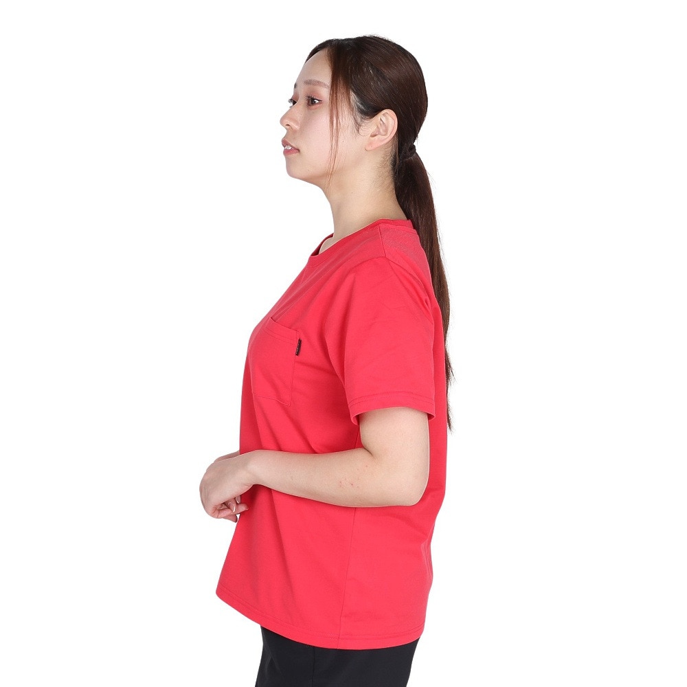 ザ・ノース・フェイス（THE NORTH FACE）（レディース）半袖Tシャツ ショートスリーブエアリーポケットティー NTW12447 HI ピンク