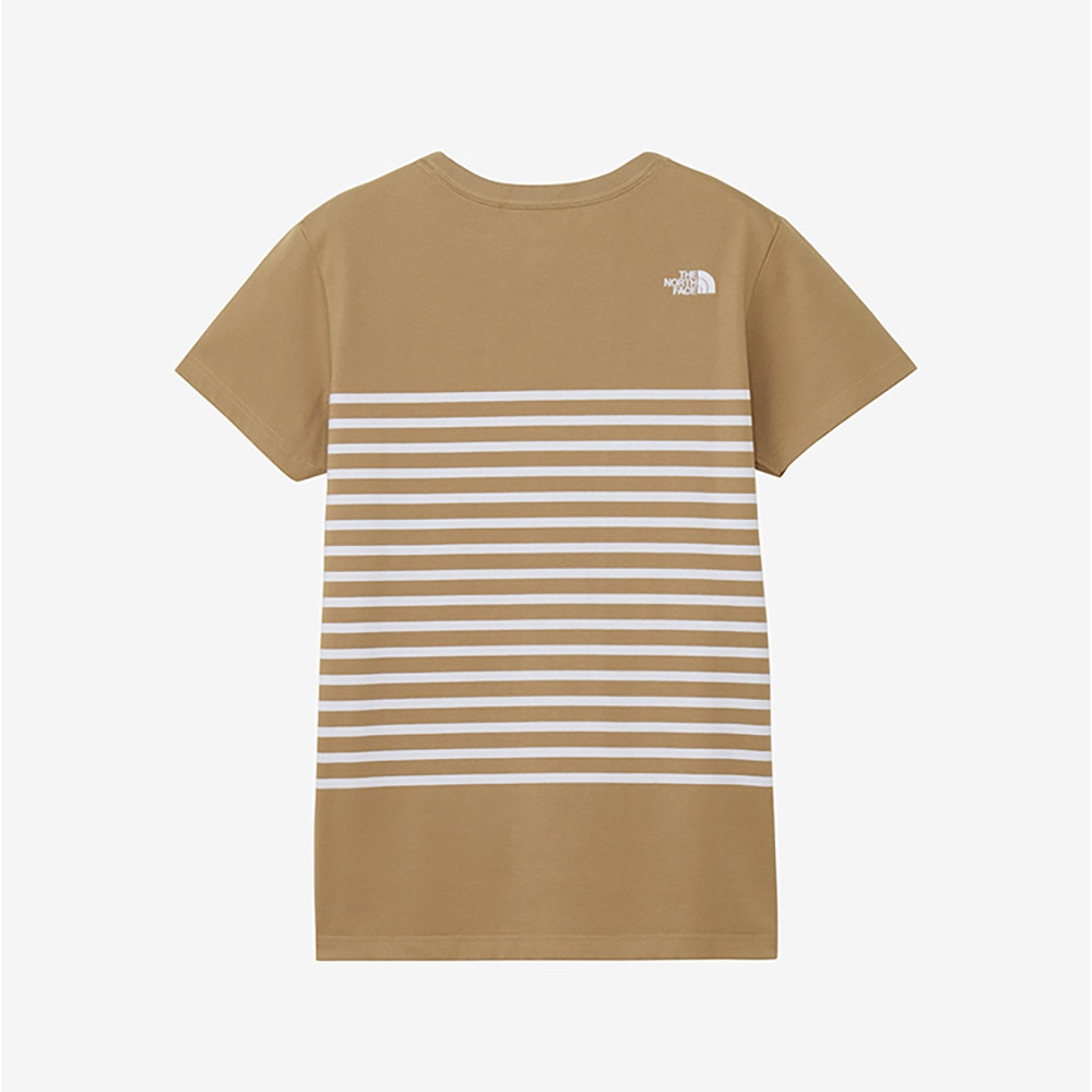 ザ・ノース・フェイス（THE NORTH FACE）（レディース）半袖Tシャツ ショートスリーブパネルボーダーティー NTW32406 CK カーキ