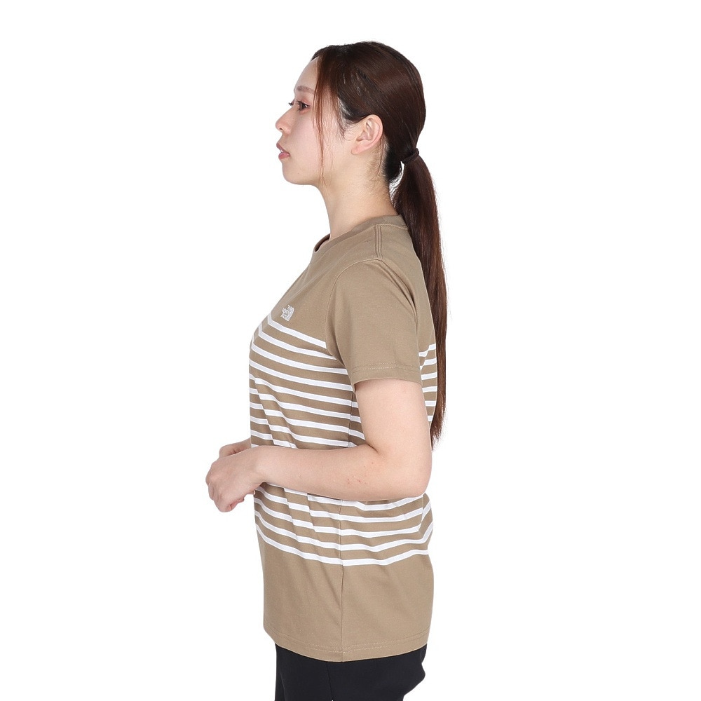 ザ・ノース・フェイス（THE NORTH FACE）（レディース）半袖Tシャツ ショートスリーブパネルボーダーティー NTW32406 CK カーキ 速乾
