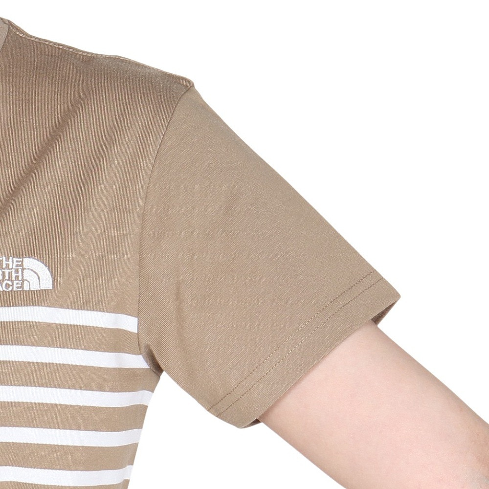 ザ・ノース・フェイス（THE NORTH FACE）（レディース）半袖Tシャツ ショートスリーブパネルボーダーティー NTW32406 CK カーキ 速乾