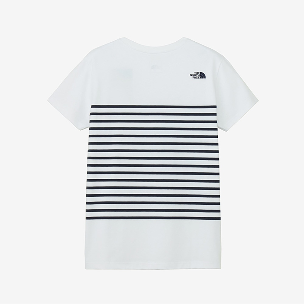 ザ・ノース・フェイス（THE NORTH FACE）（レディース）半袖Tシャツ ショートスリーブパネルボーダーティー NTW32406 W2 ホワイト