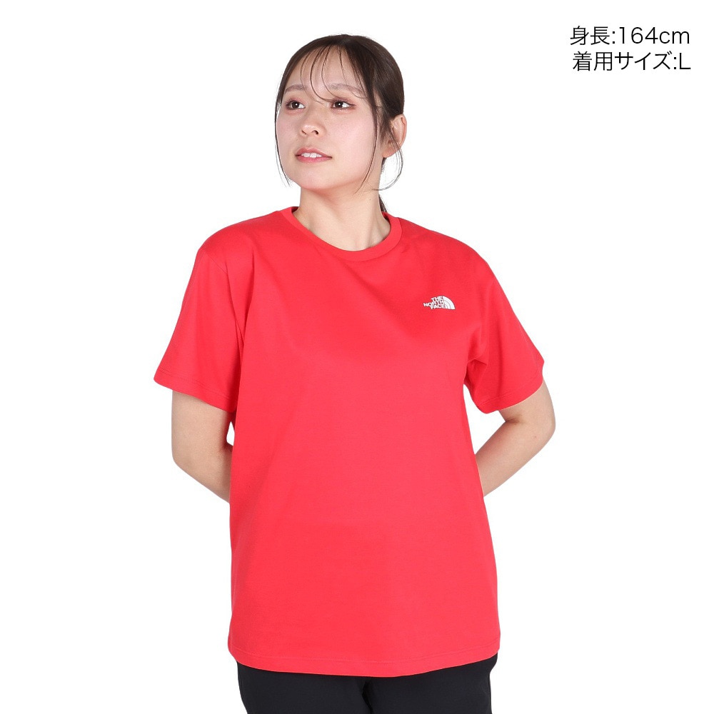 ザ・ノース・フェイス（THE NORTH FACE）（レディース）バンダナ スクエアロゴ半袖Tシャツ NTW32446 HI