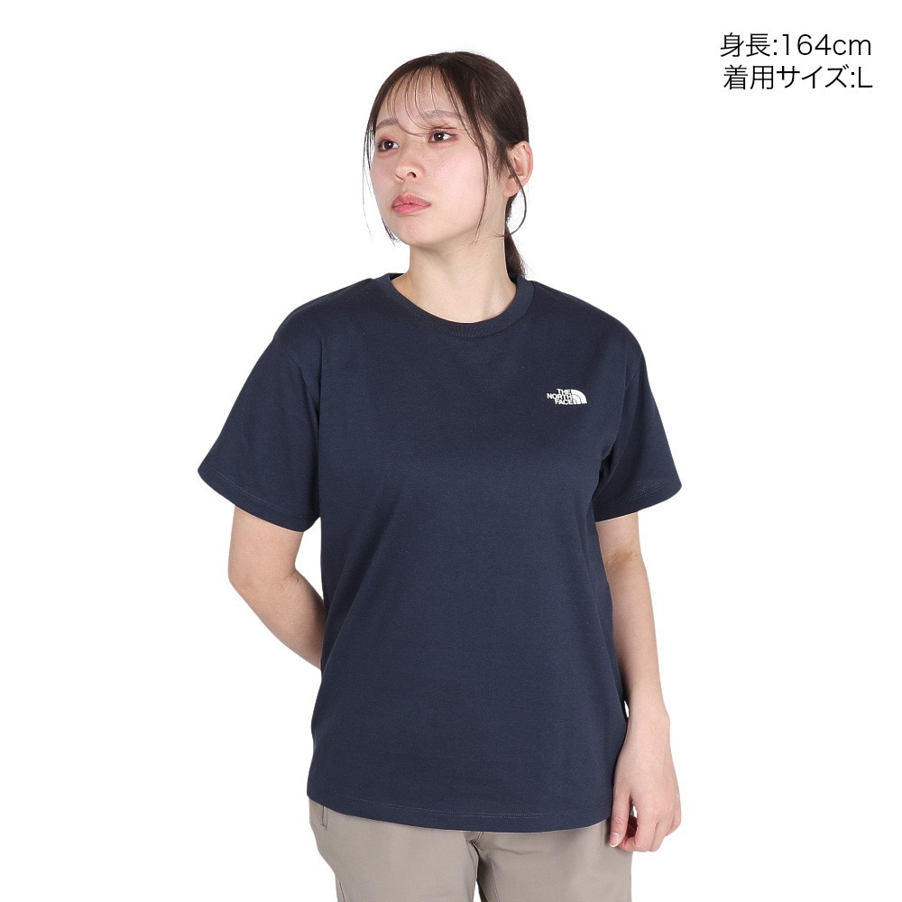 ザ・ノース・フェイス（THE NORTH FACE）（レディース）バンダナ スクエアロゴ半袖Tシャツ NTW32446 UN