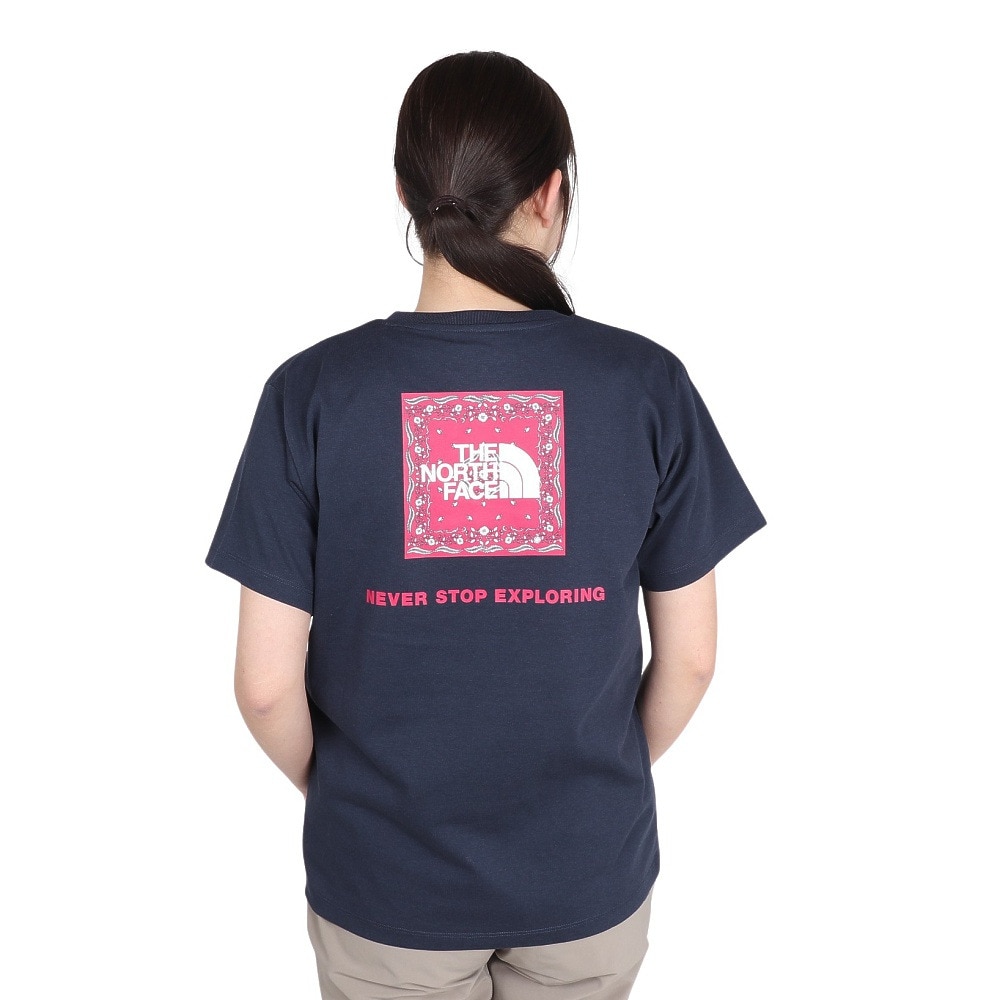 ザ・ノース・フェイス（THE NORTH FACE）（レディース）バンダナ スクエアロゴ半袖Tシャツ NTW32446 UN
